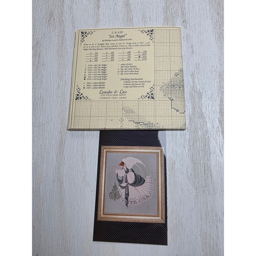 Lavender & Lace Ice Angel Cross Stitch Pattern Marilyn Leavitt-Imblum L22 1993